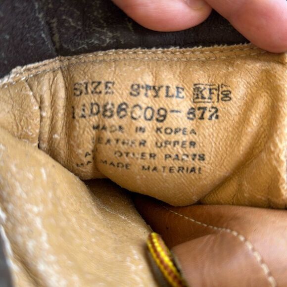 Vintage MONTBLANC Hiking Boots Combat Leather Boots Men’s 11 Made In Korea - Picture 10 of 10